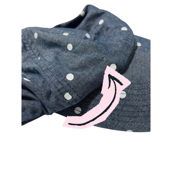 J. Crew Denim Polka Dot Baseball Hat - One Size - Picture 6 of 6